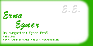 erno egner business card